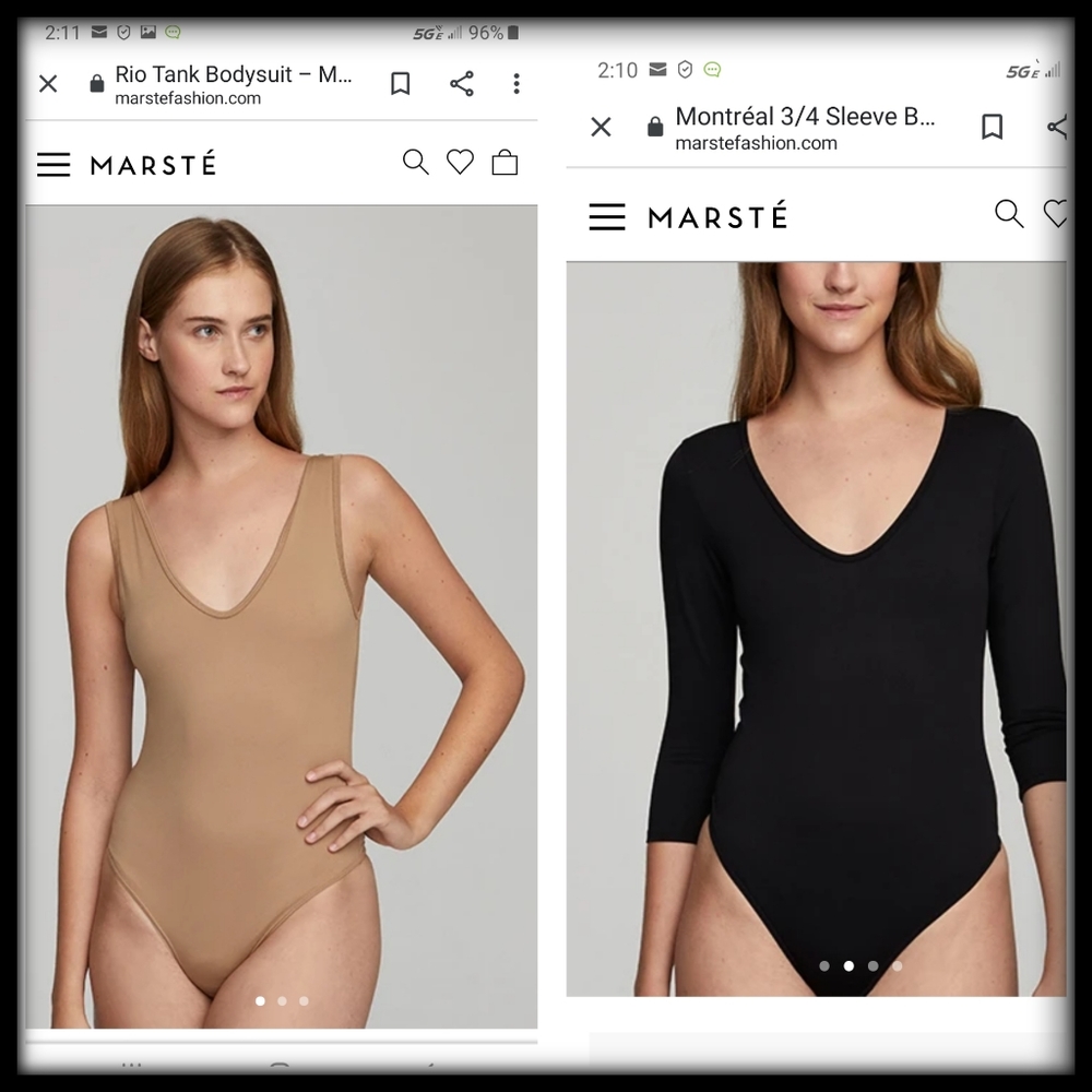 Bundle of 2 new Marste bodysuits, sz 4-6